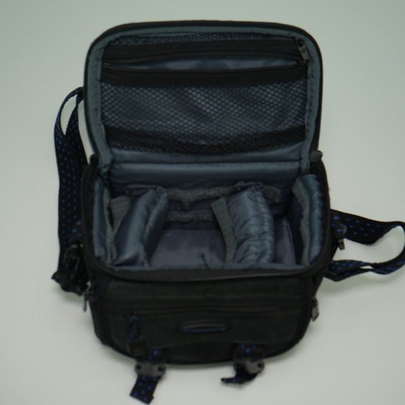 Samsonite Camcorder/Camera Bag Black/Blue #817BK - Picture 7 of 9